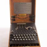 The Enigma Machine was used by German intelligence officers to code messages during WWII.